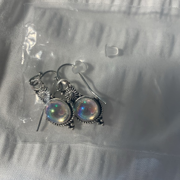 LAUREN by RALPH LAUREN cowl neck baby pink sweater, XL w/ brand new earrings - Picture 2 of 5